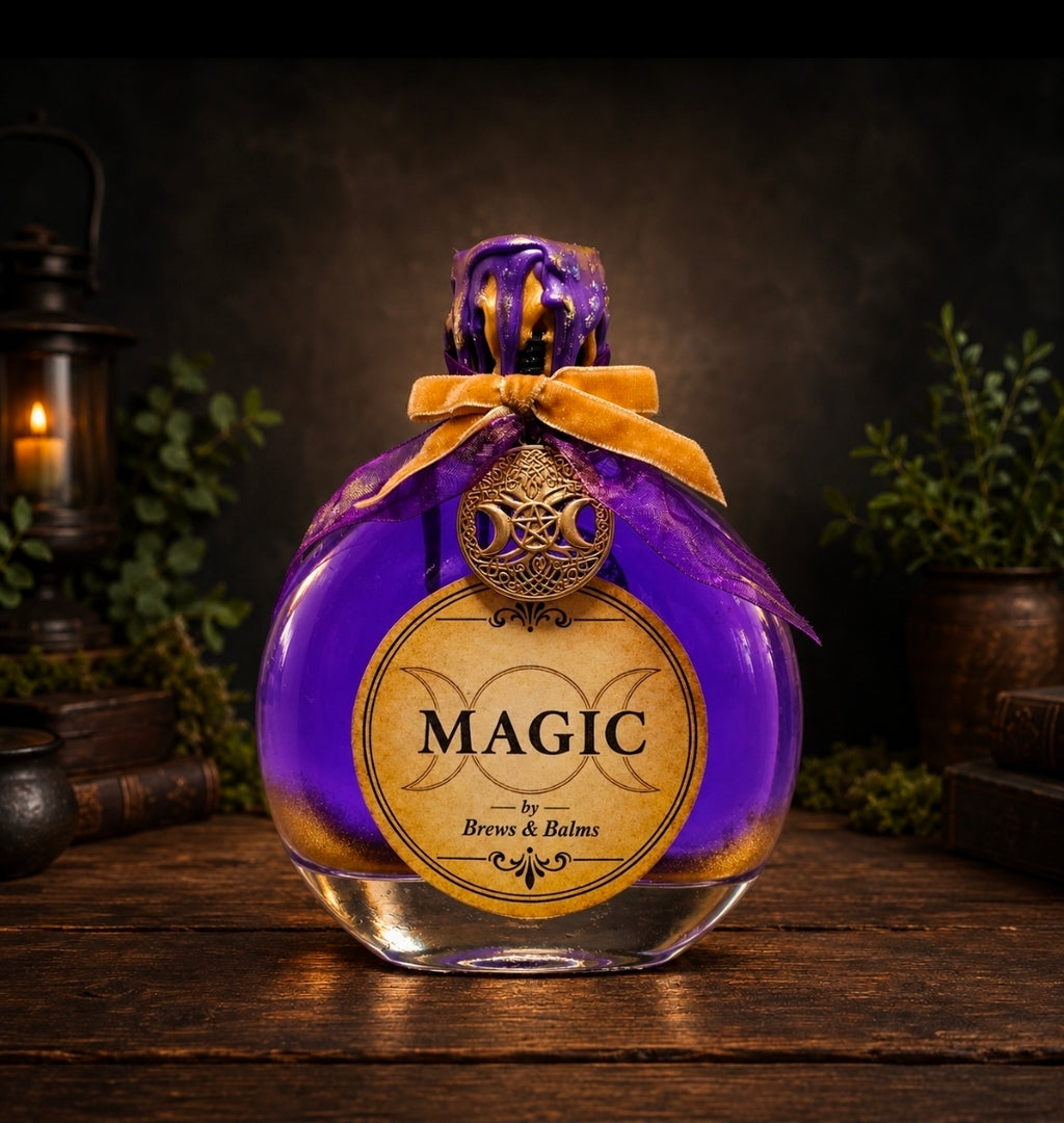 Handmade MAGIC Color Changing Decorative Potion Bottle | Fantasy Potion Prop | Brews & Balms