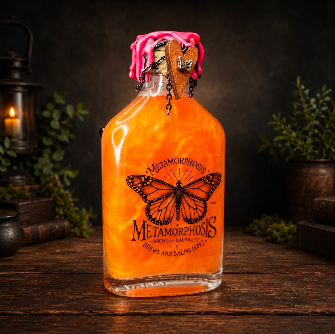 Handmade Metamorphosis Monarch Butterfly Potion Prop, Color Changing Liquid Decorative Bottle!