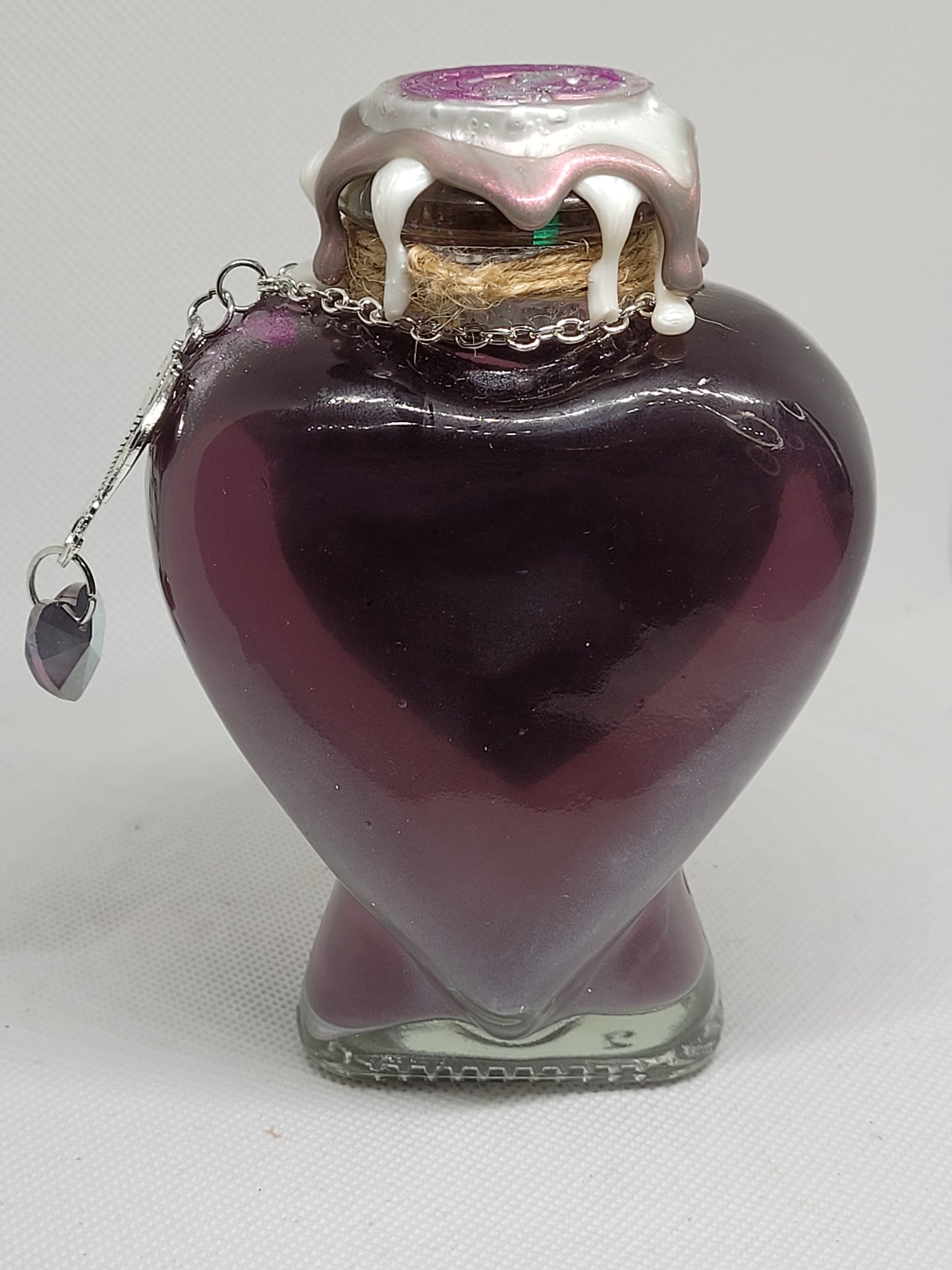 Ethereal Dragon Essence Brew Elixir Color Changing Potion Heart Shaped Bottle Purple