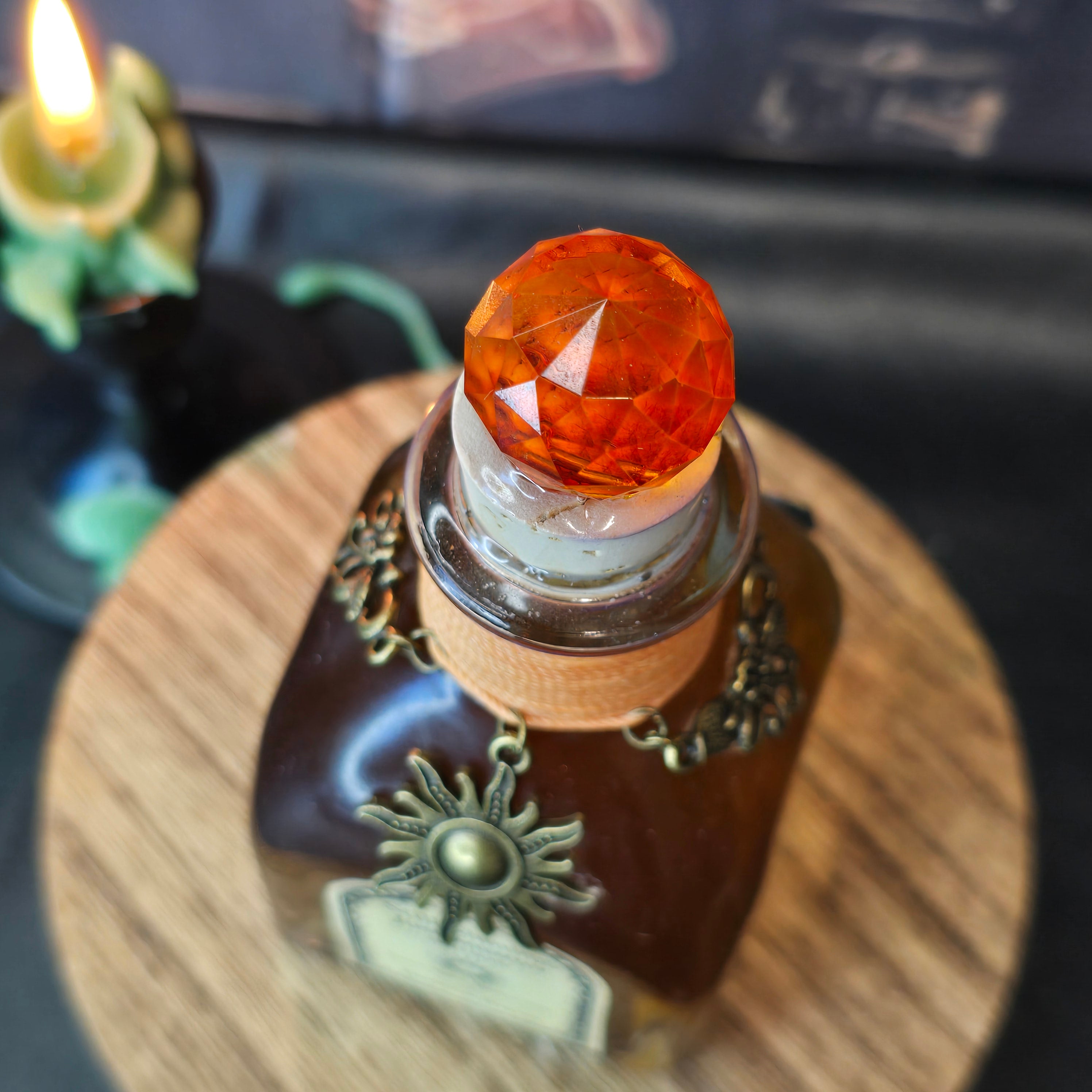 Handmade Still Shining, Just Smarter Color-Changing Decorative Glass Potion Prop Orange - Purple