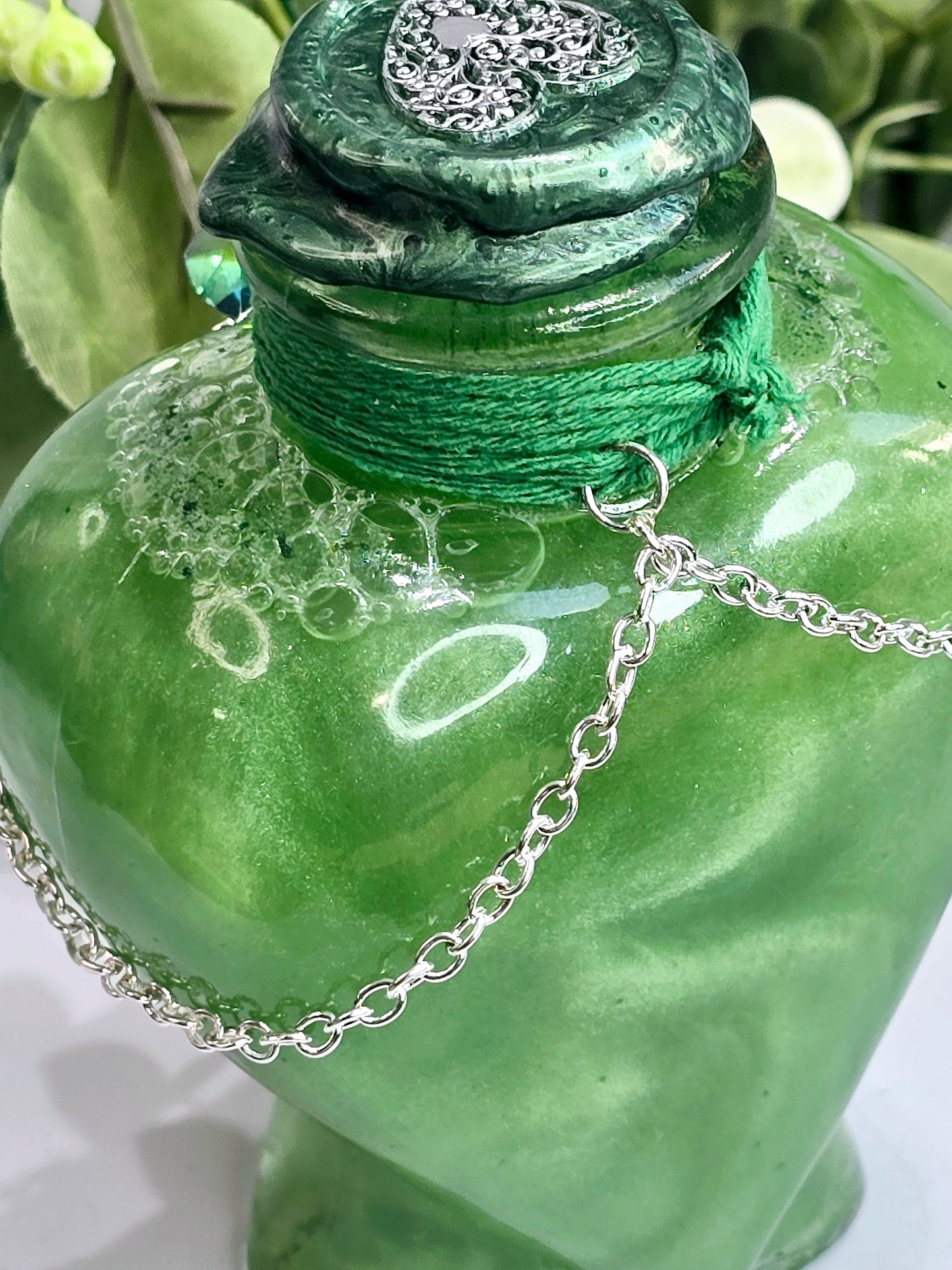 Decorative Green Healing Color Changing Bottle Style B