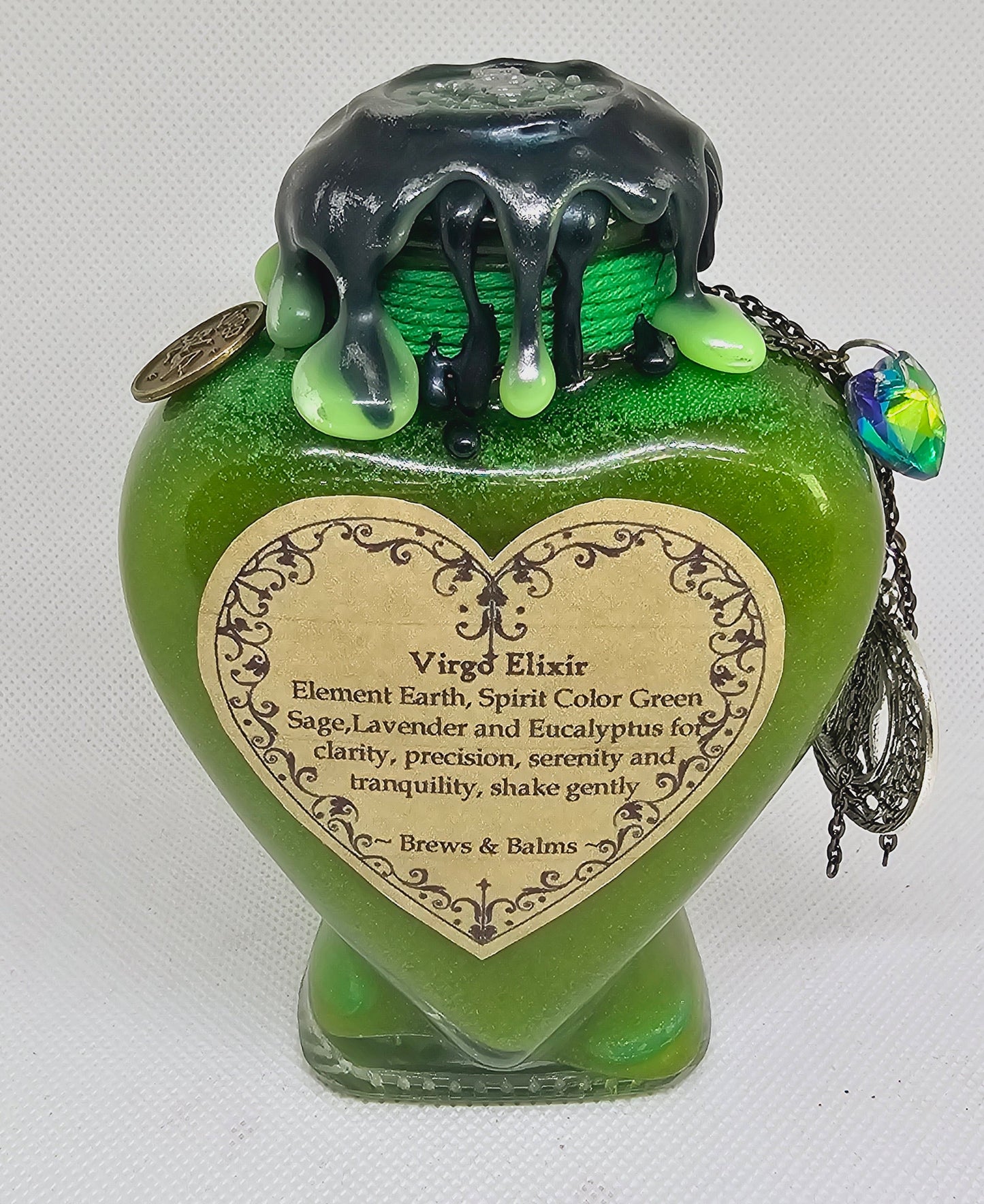 Virgo Zodiac Decorative Heart Shaped Bottle Color Changing Potion