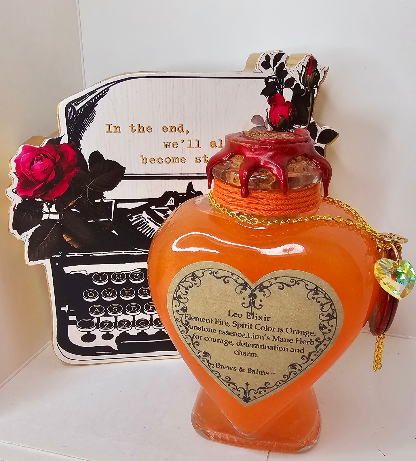 Leo Zodiac Decorative Heart Shaped Bottle Color Changing Potion