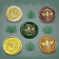 Bee Wax Seals Assorted Warm Colors Set of Five for Cards and Gifts!