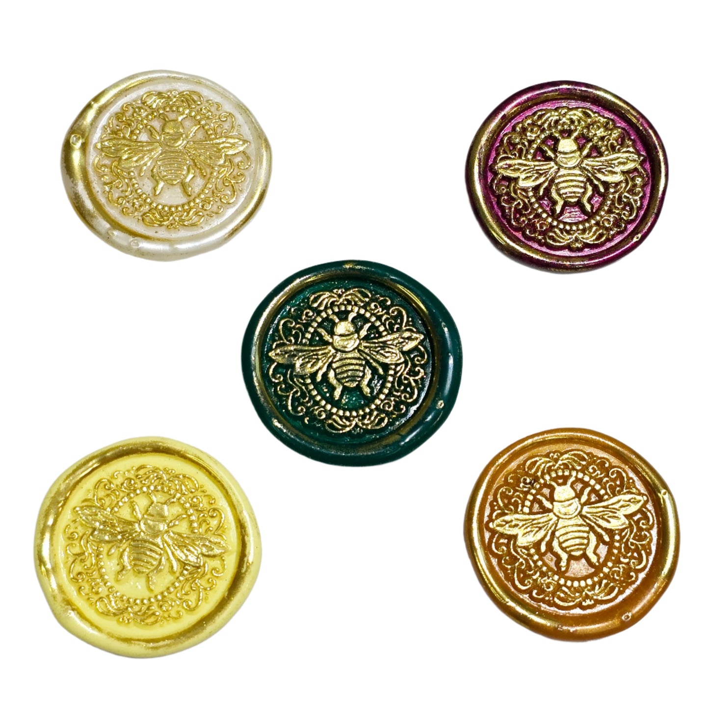 Bee Wax Seals Assorted Warm Colors Set of Five for Cards and Gifts!