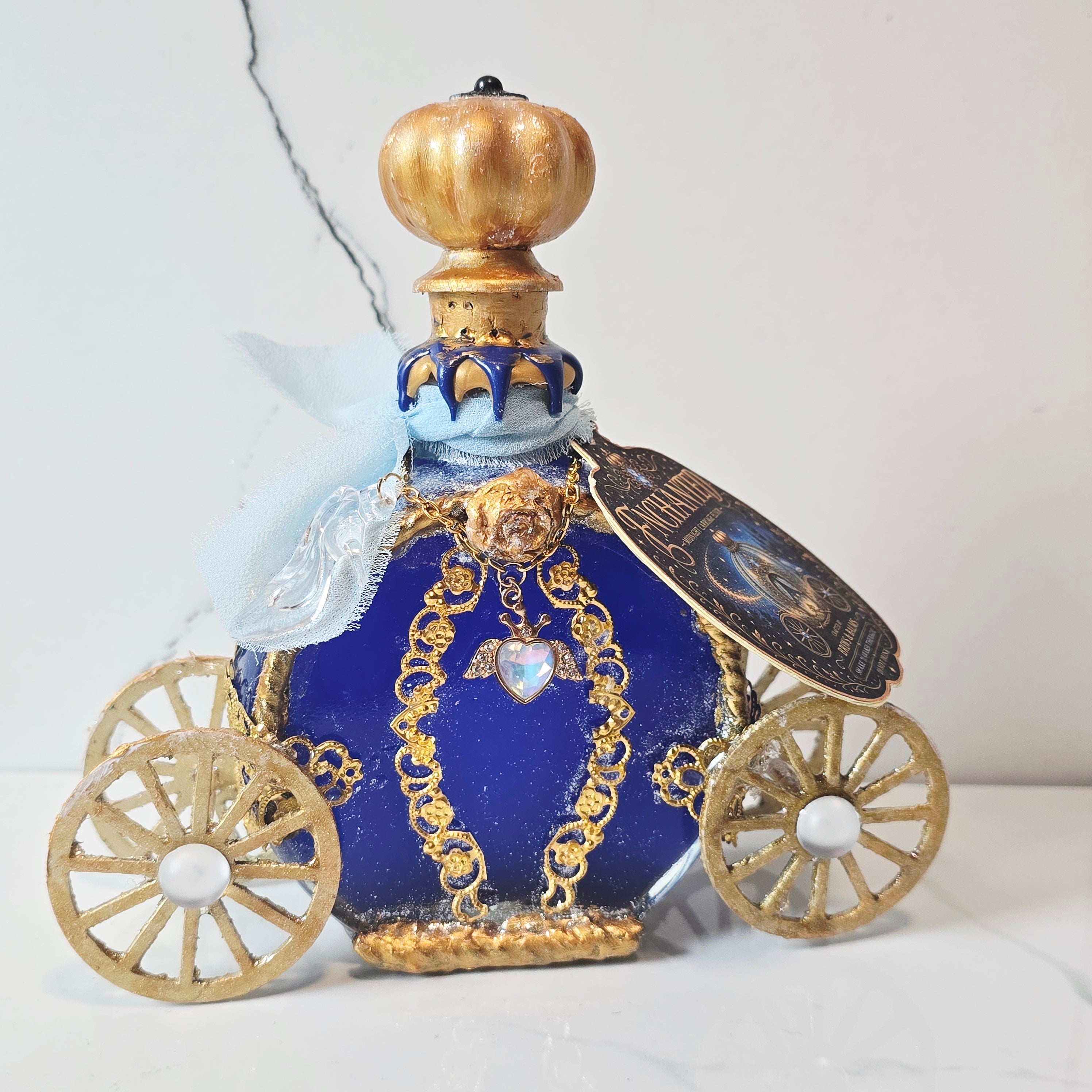 Handmade Enchanted – Midnight Carriage Elixir Decorative Color-Changing Potion Bottle