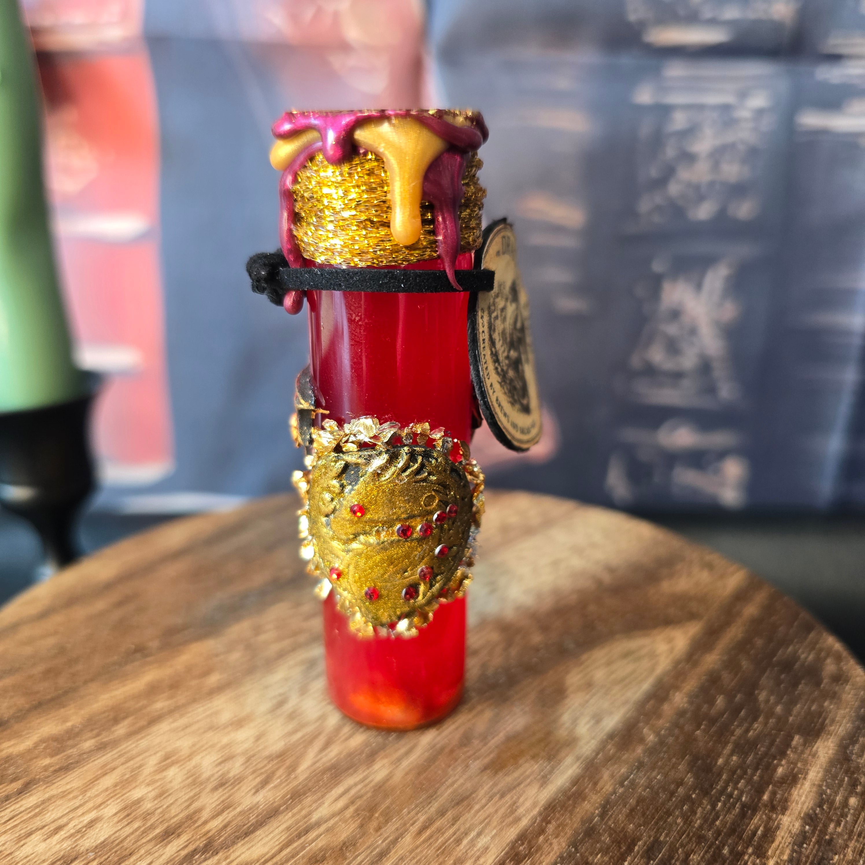 Handmade Dragon Fire Decorative Potion Prop | Dragon core Fantasy Decor
