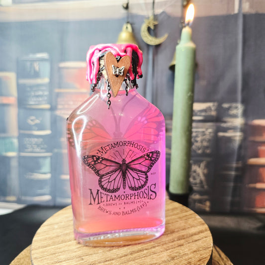 Metamorphosis Monarch Butterfly Potion Prop, Color Changing Liquid Decorative Bottle!