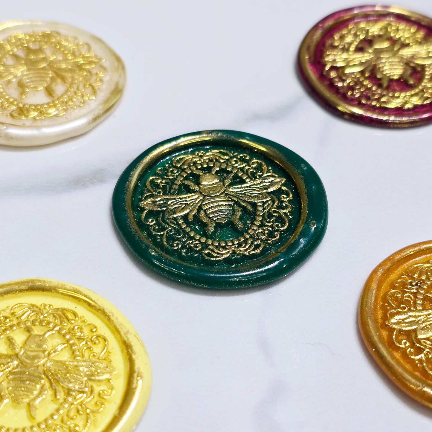 Bee Wax Seals Assorted Warm Colors Set of Five for Cards and Gifts!