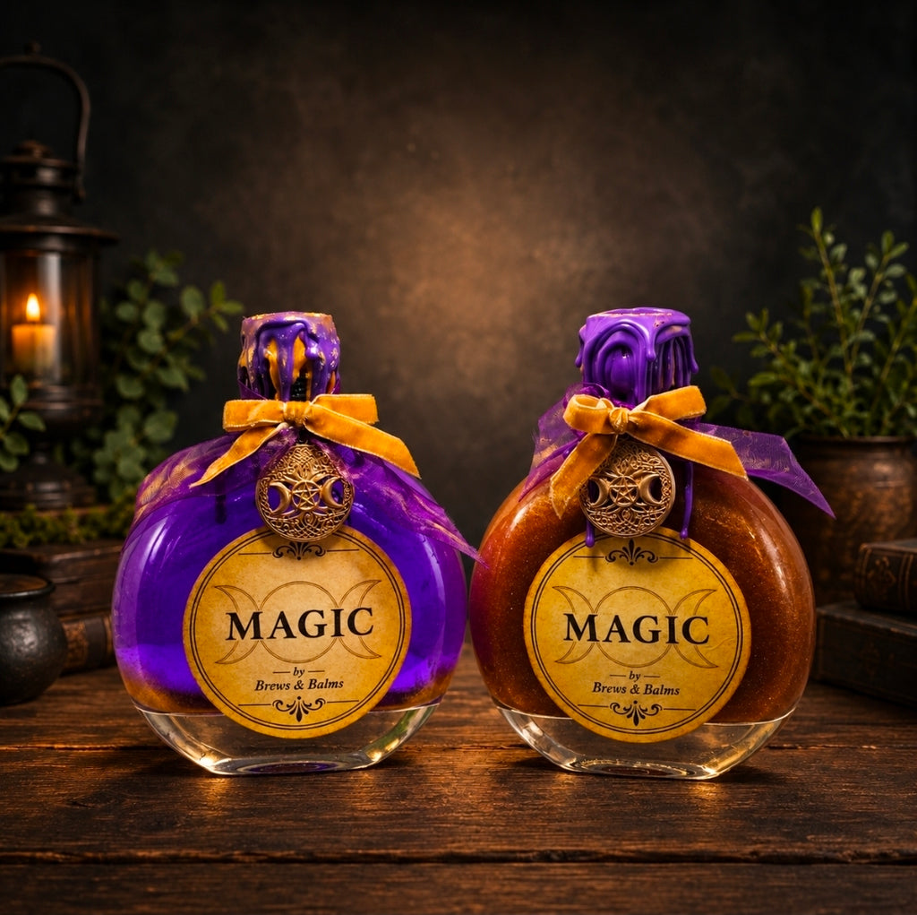 Handmade MAGIC Color Changing Decorative Potion Bottle | Fantasy Potion Prop | Brews & Balms