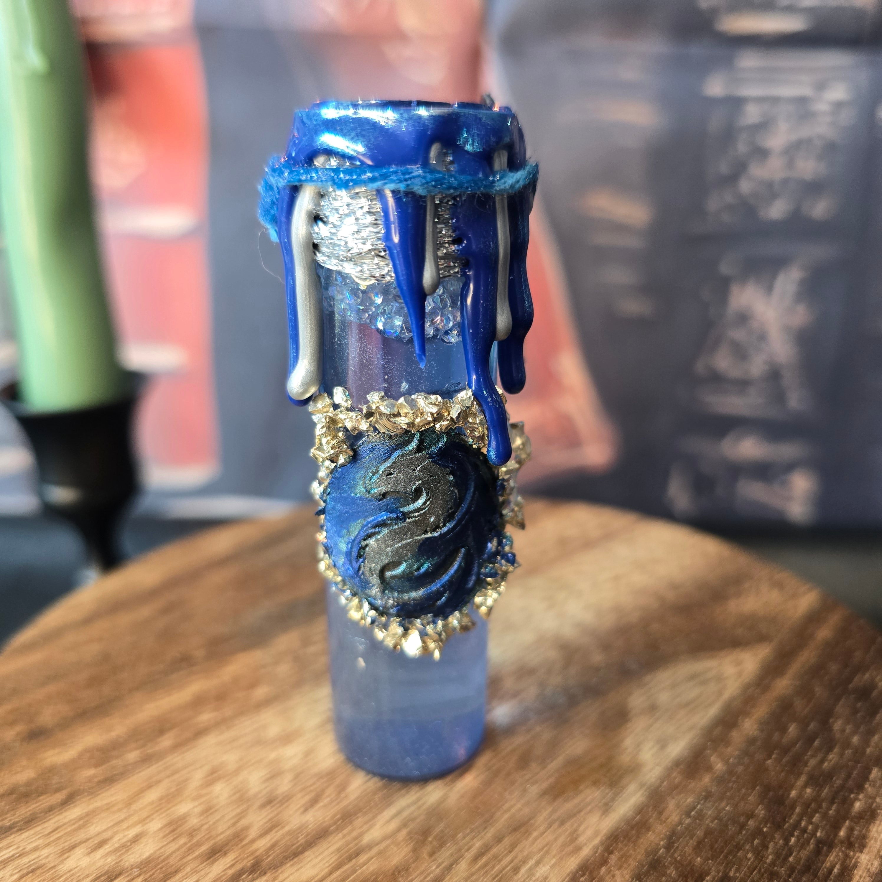 Handmade Dragon Frost Decorative Potion Bottle Prop | Dragoncore Fantasy Decor