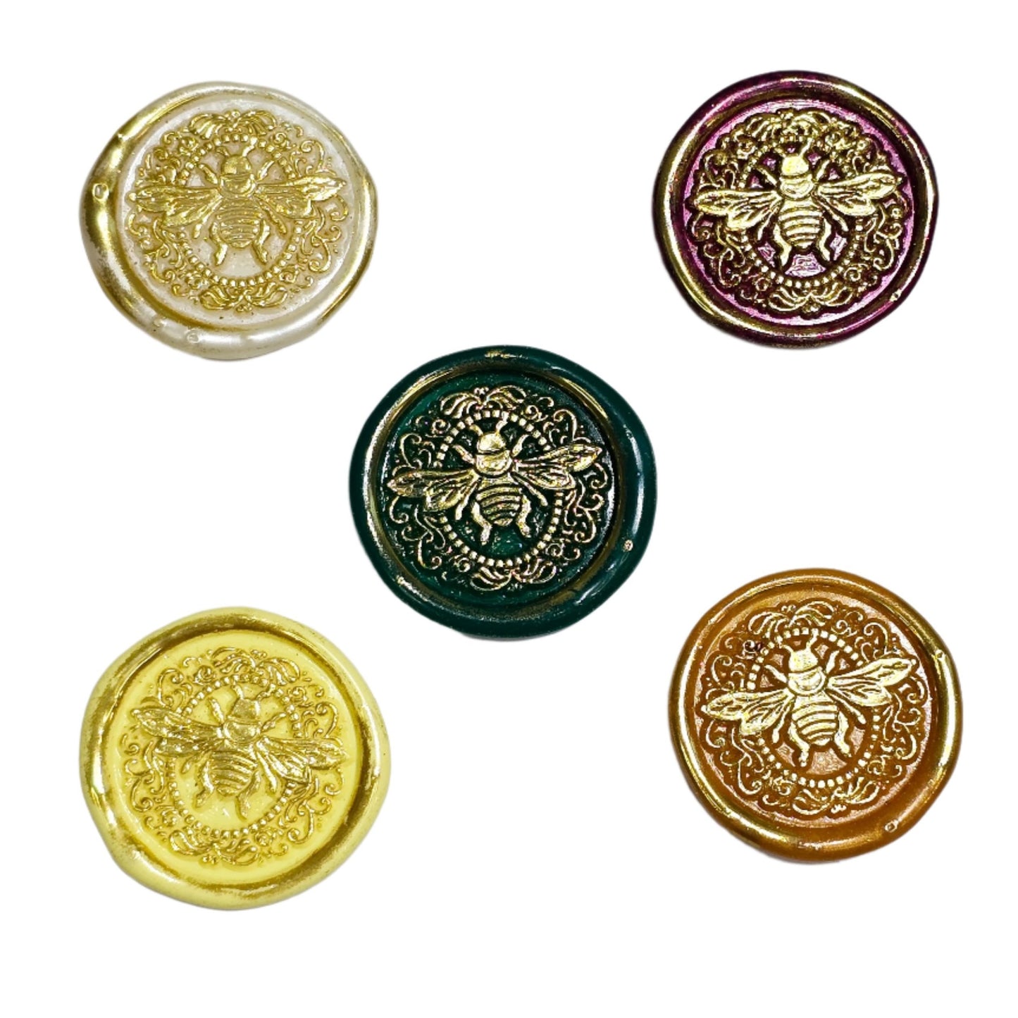 Bee Wax Seals Assorted Warm Colors Set of Five for Cards and Gifts!