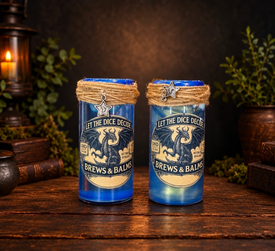 Handmade Dice D20 Let the Dice Decide Potion Props A Color Changing decorative bottle prop