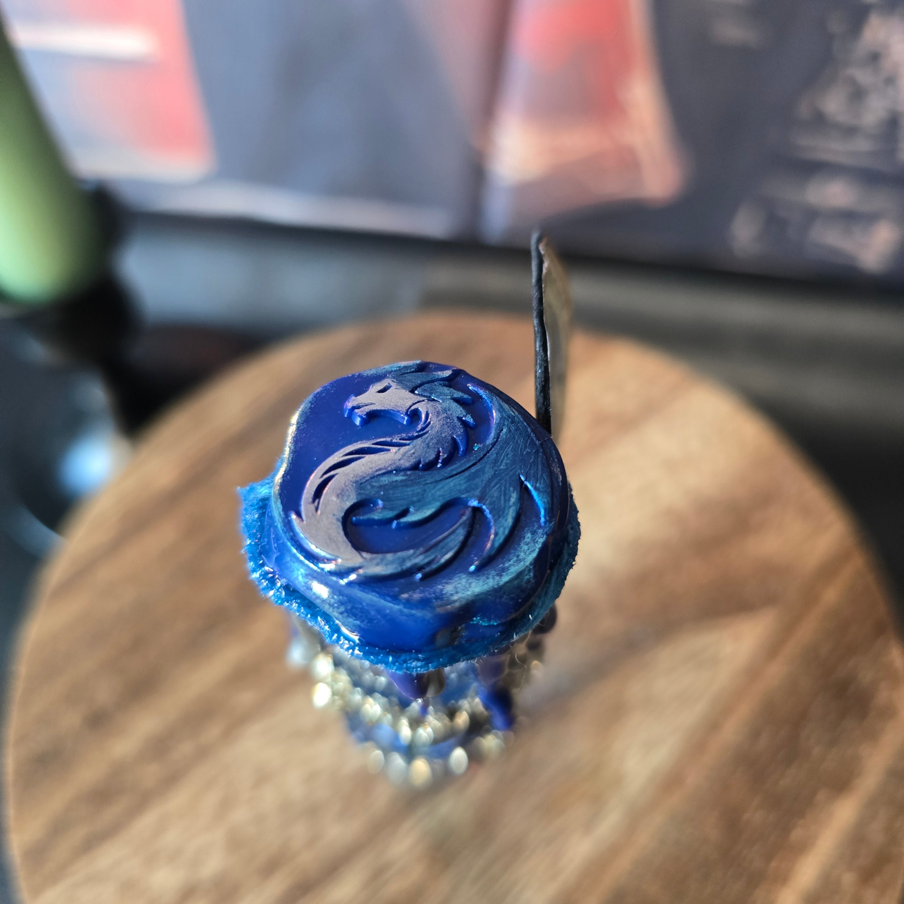 Handmade Dragon Frost Decorative Potion Bottle Prop | Dragoncore Fantasy Decor