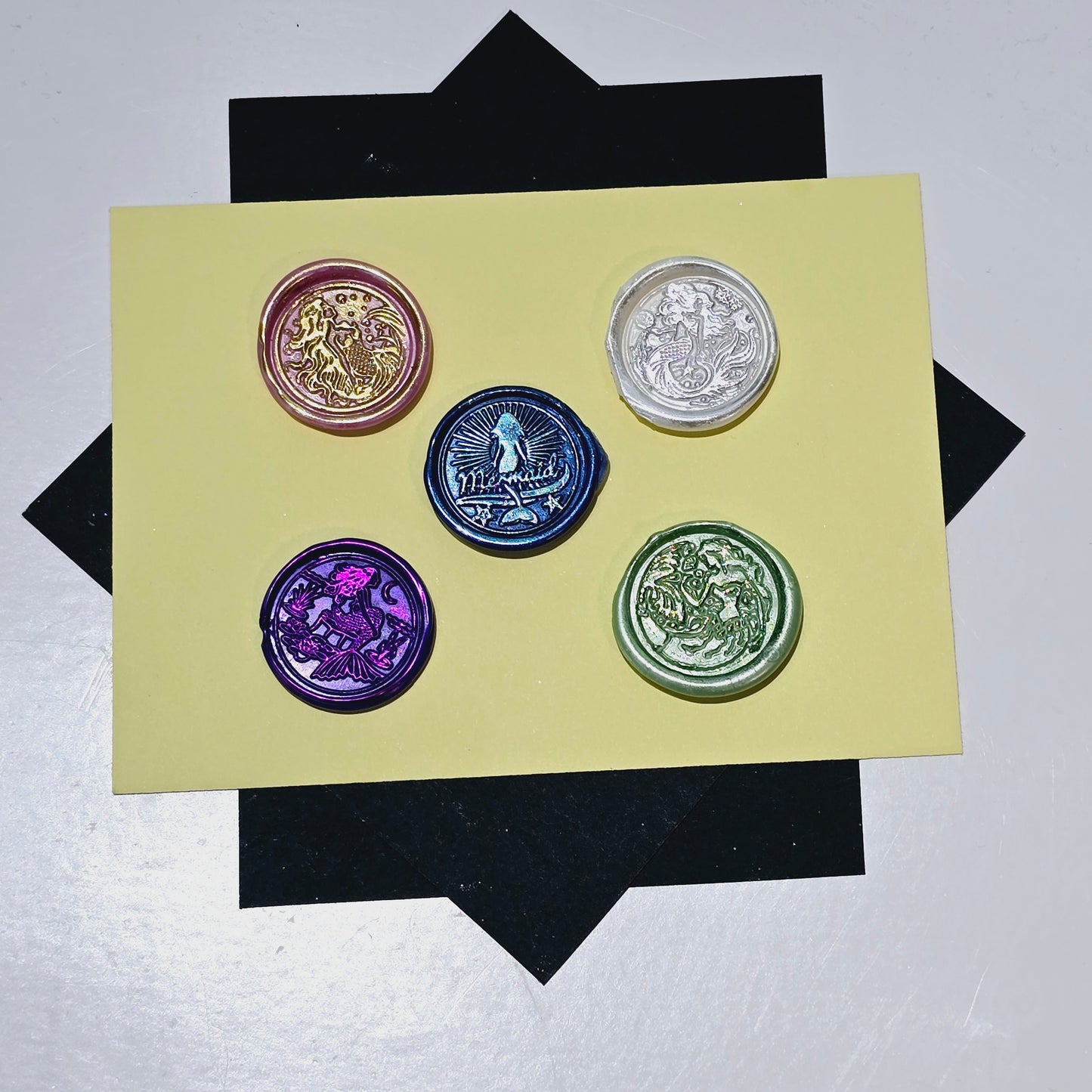 Mermaid Wax Seal Metallic Multi Color Set of Five