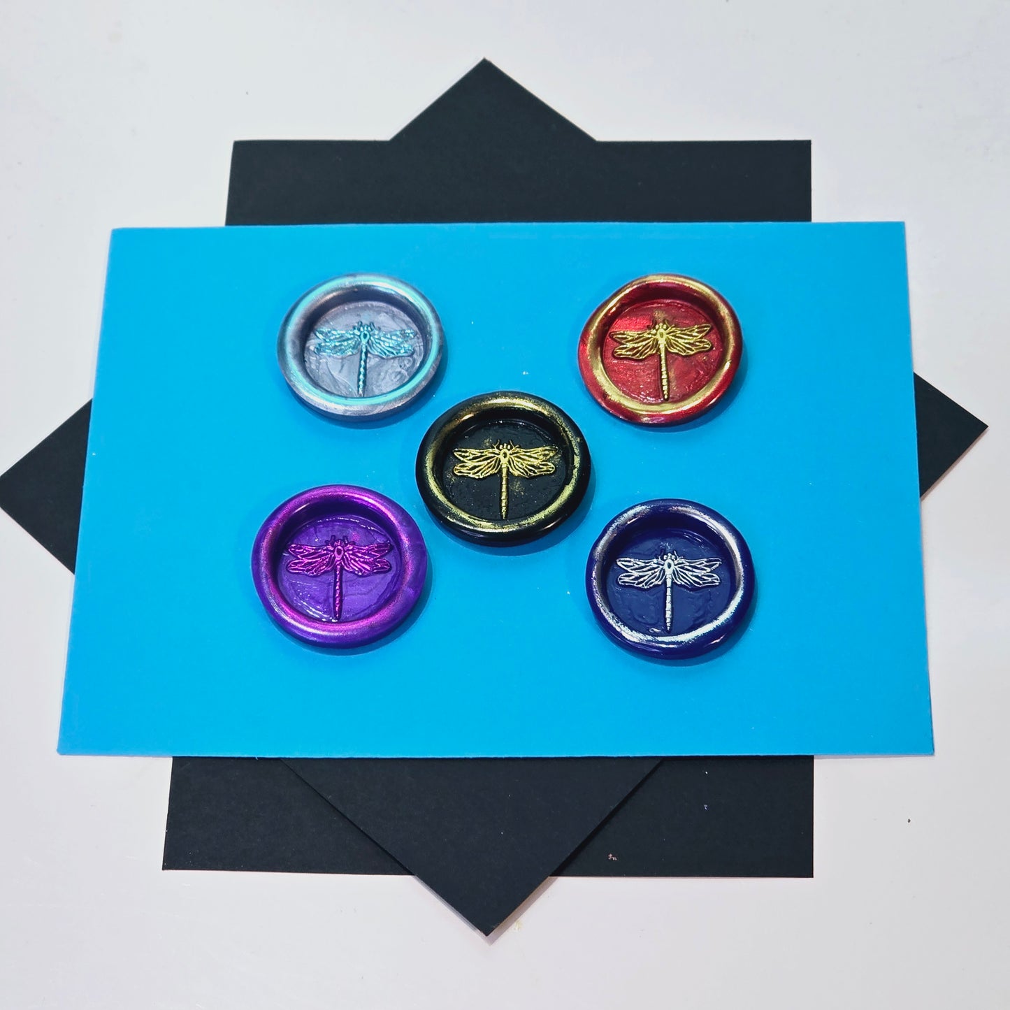 Dragonfly Wax Seals Multi Color Set of Five