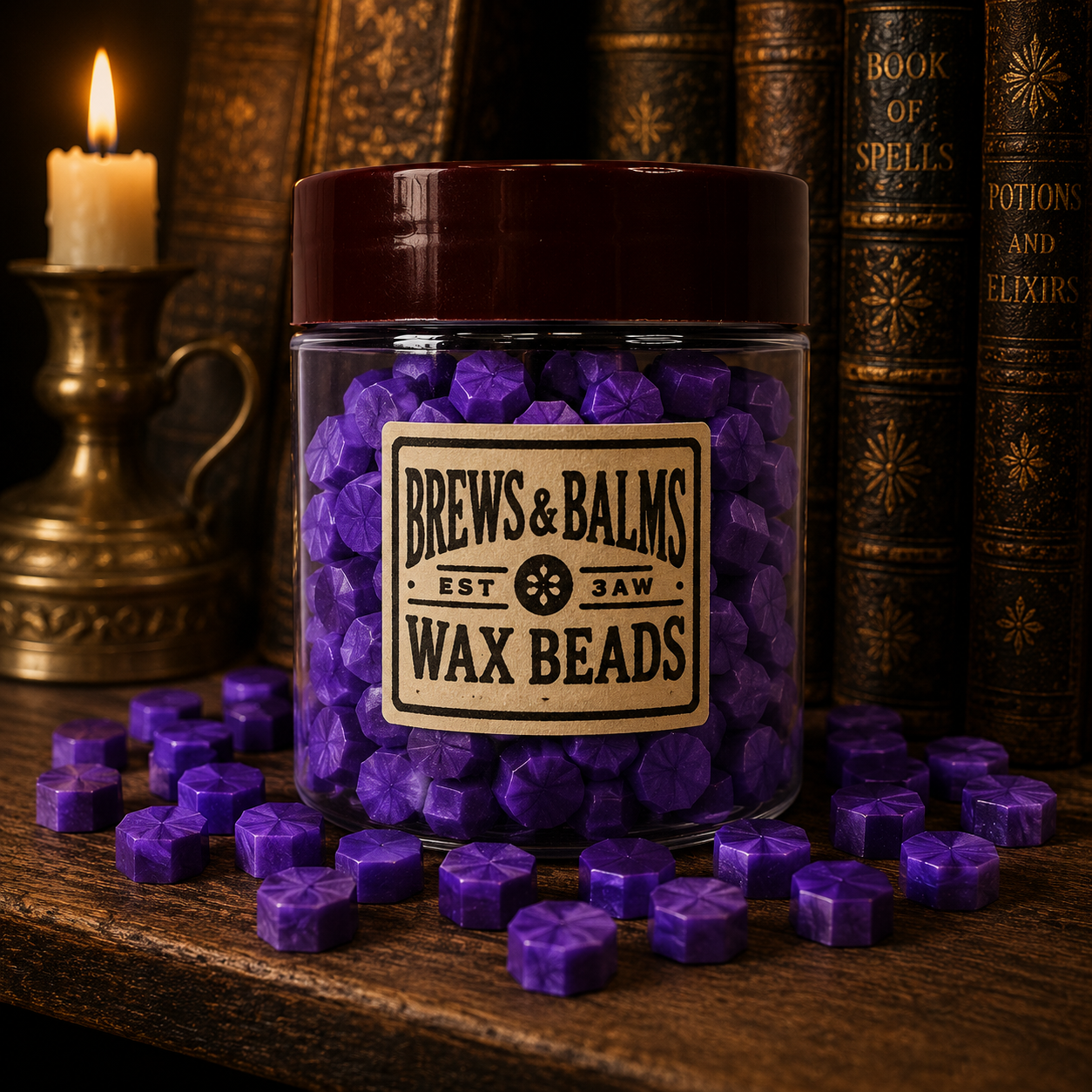 100 Count Wax Beads for Wax Sealing DIY Wax Seals - Various Colors - by Brews & Balms