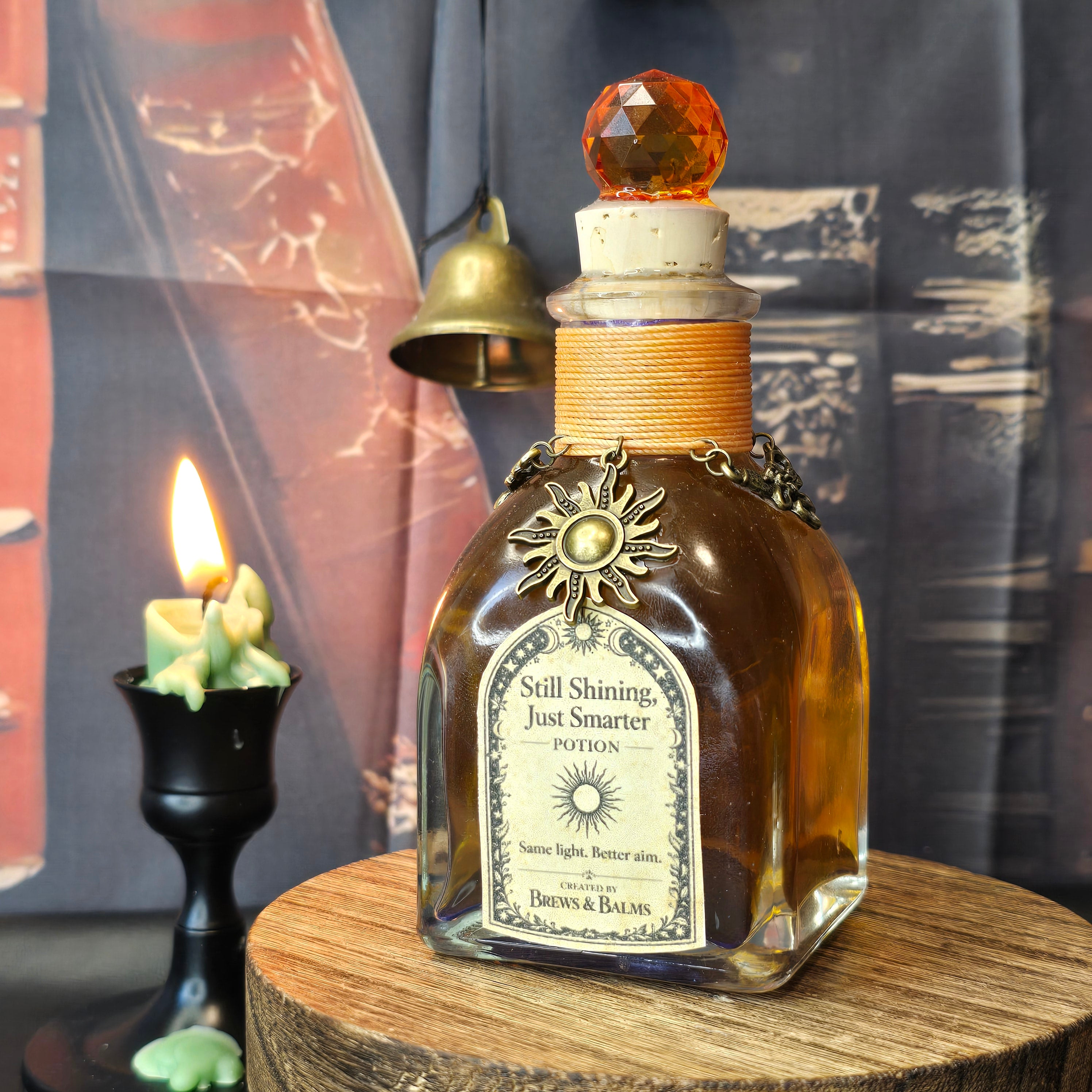 Handmade Still Shining, Just Smarter Color-Changing Decorative Glass Potion Prop Orange - Purple