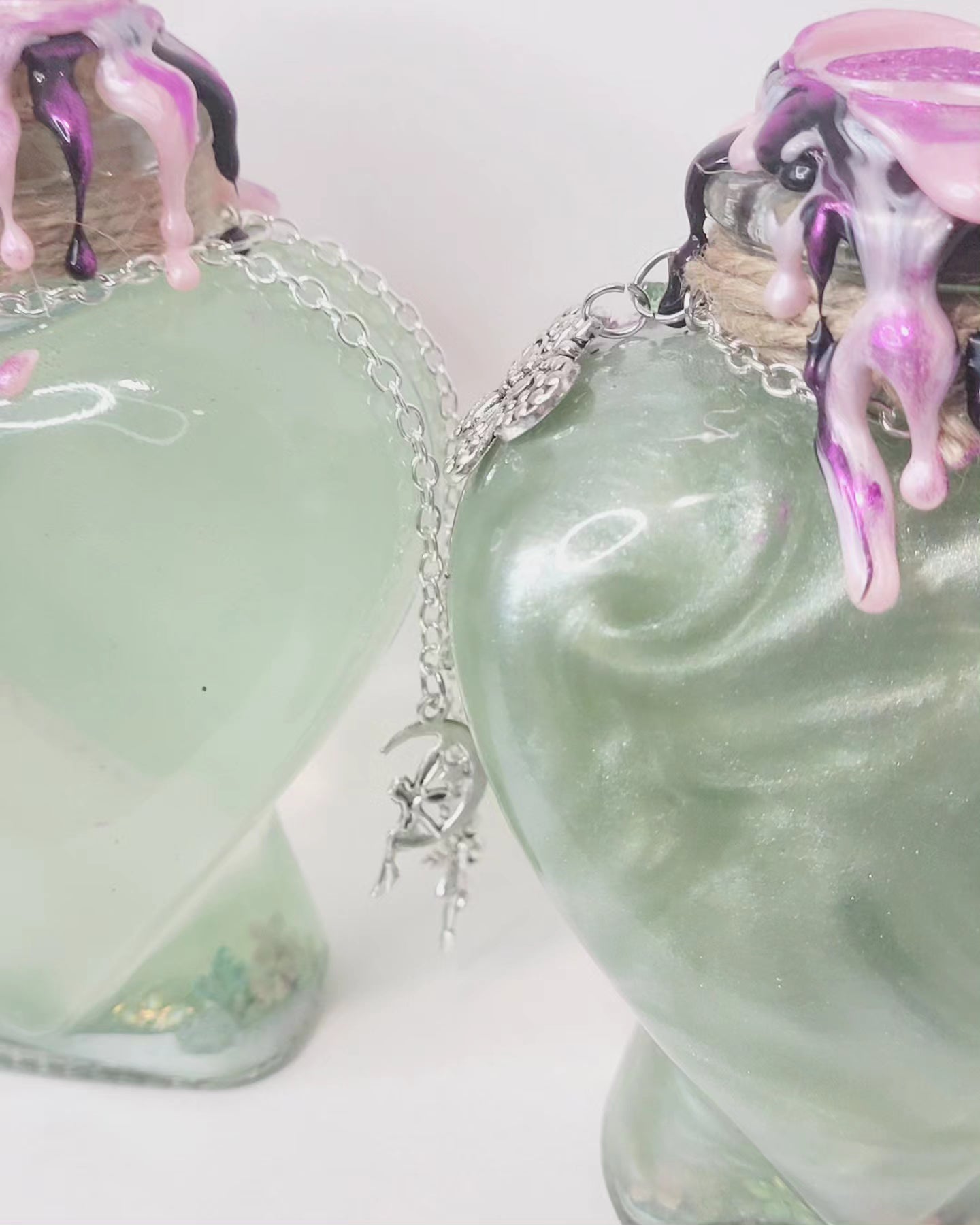 Fairy Garden Elixir Decorative Bottle, Heart Shaped Bottle