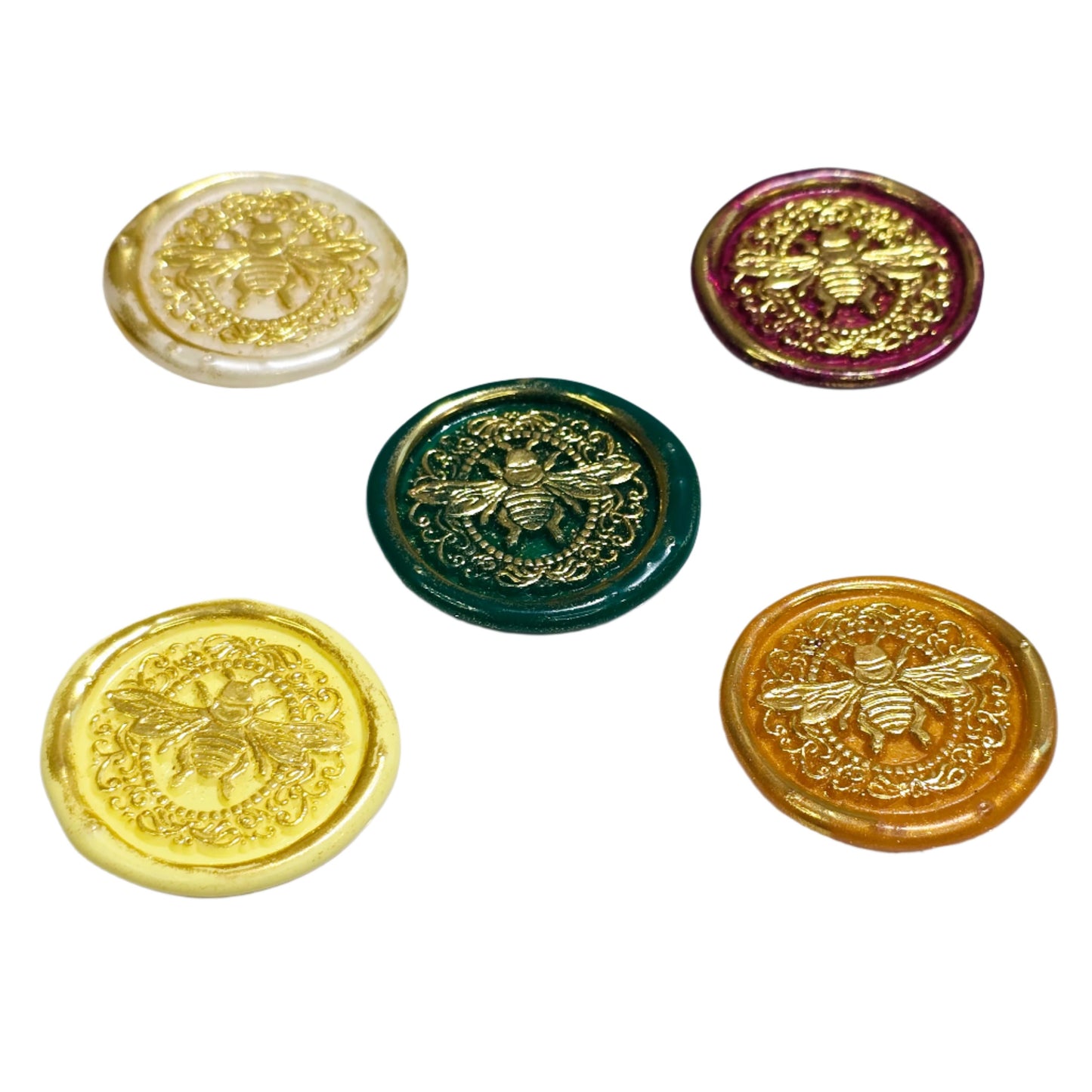 Bee Wax Seals Assorted Warm Colors Set of Five for Cards and Gifts!