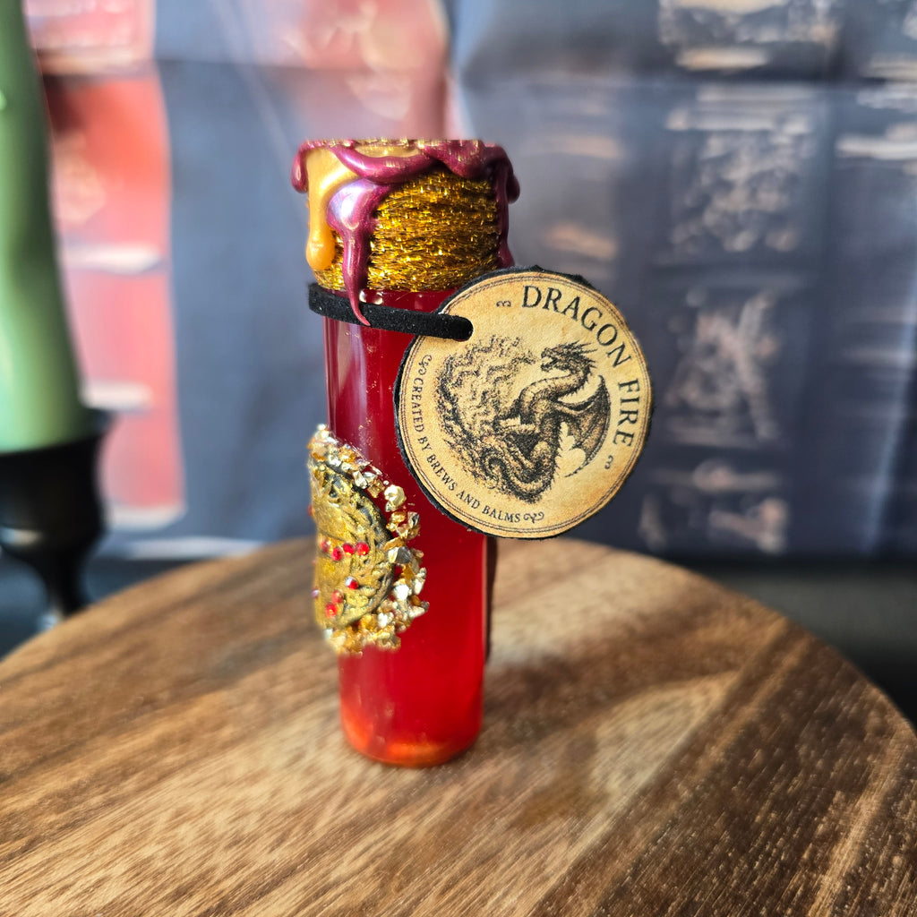 Handmade Dragon Fire Decorative Potion Prop | Dragon core Fantasy Decor
