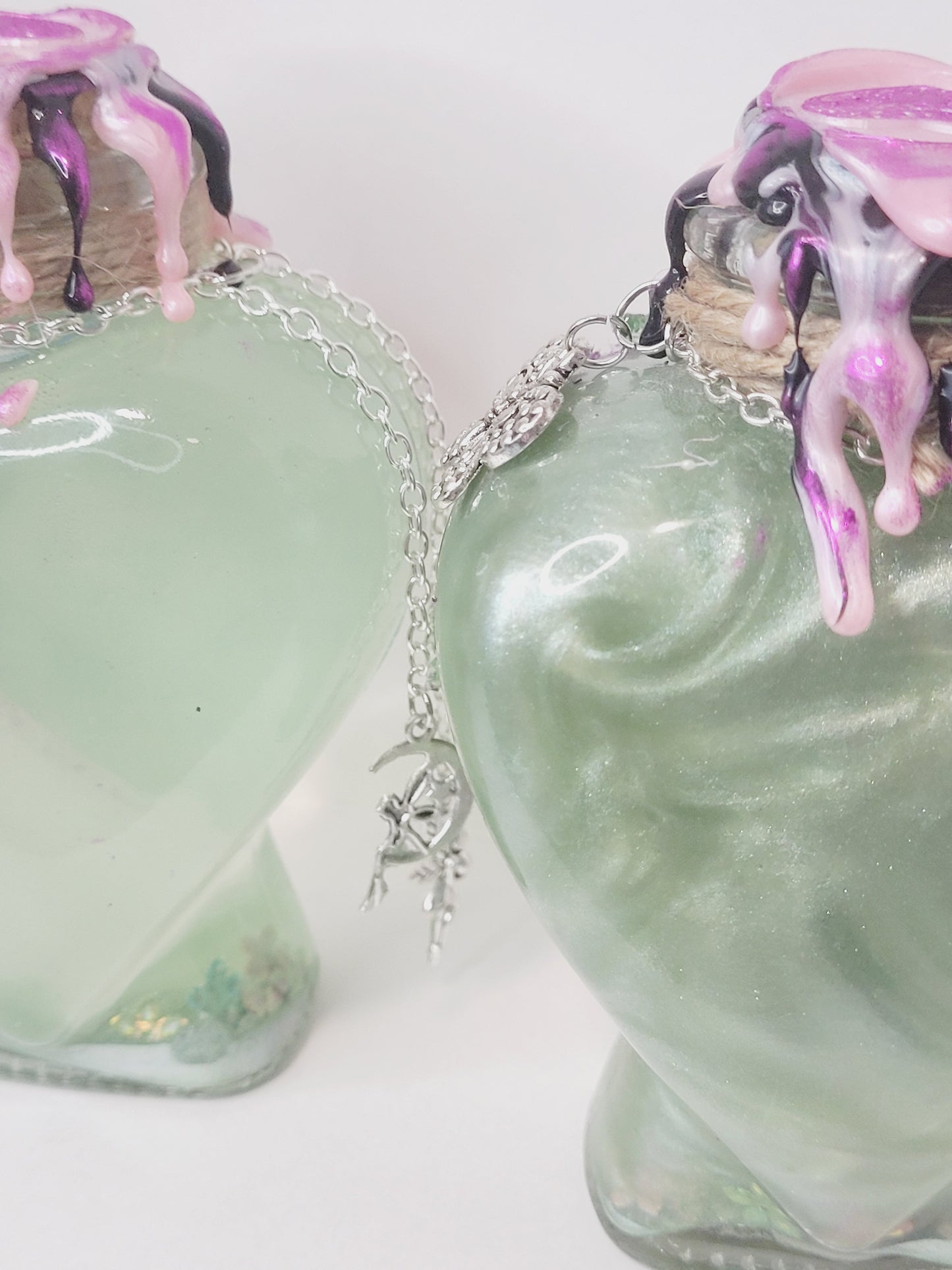 Fairy Garden Elixir Decorative Bottle, Heart Shaped Bottle