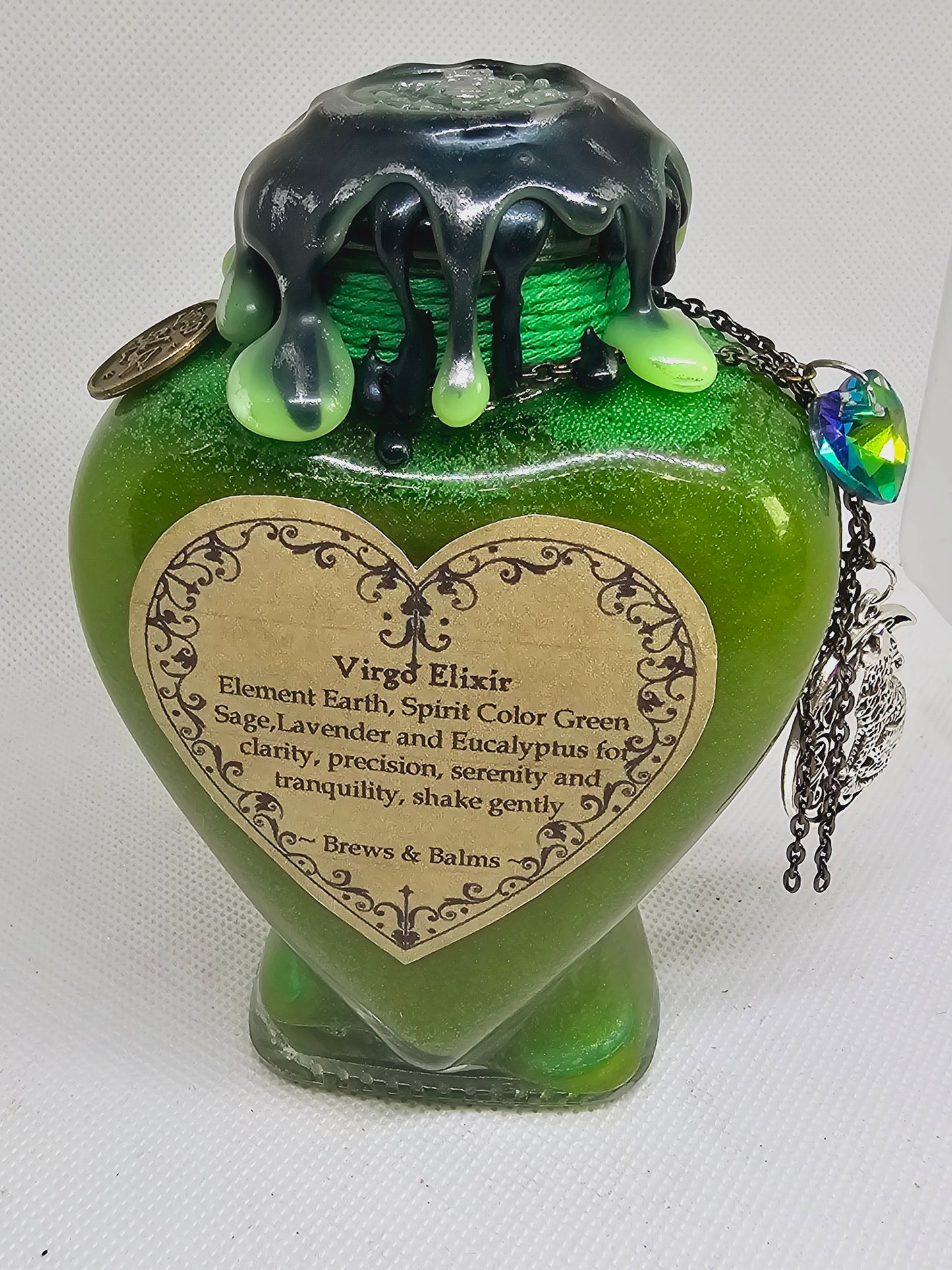 Virgo Zodiac Decorative Heart Shaped Bottle Color Changing Potion