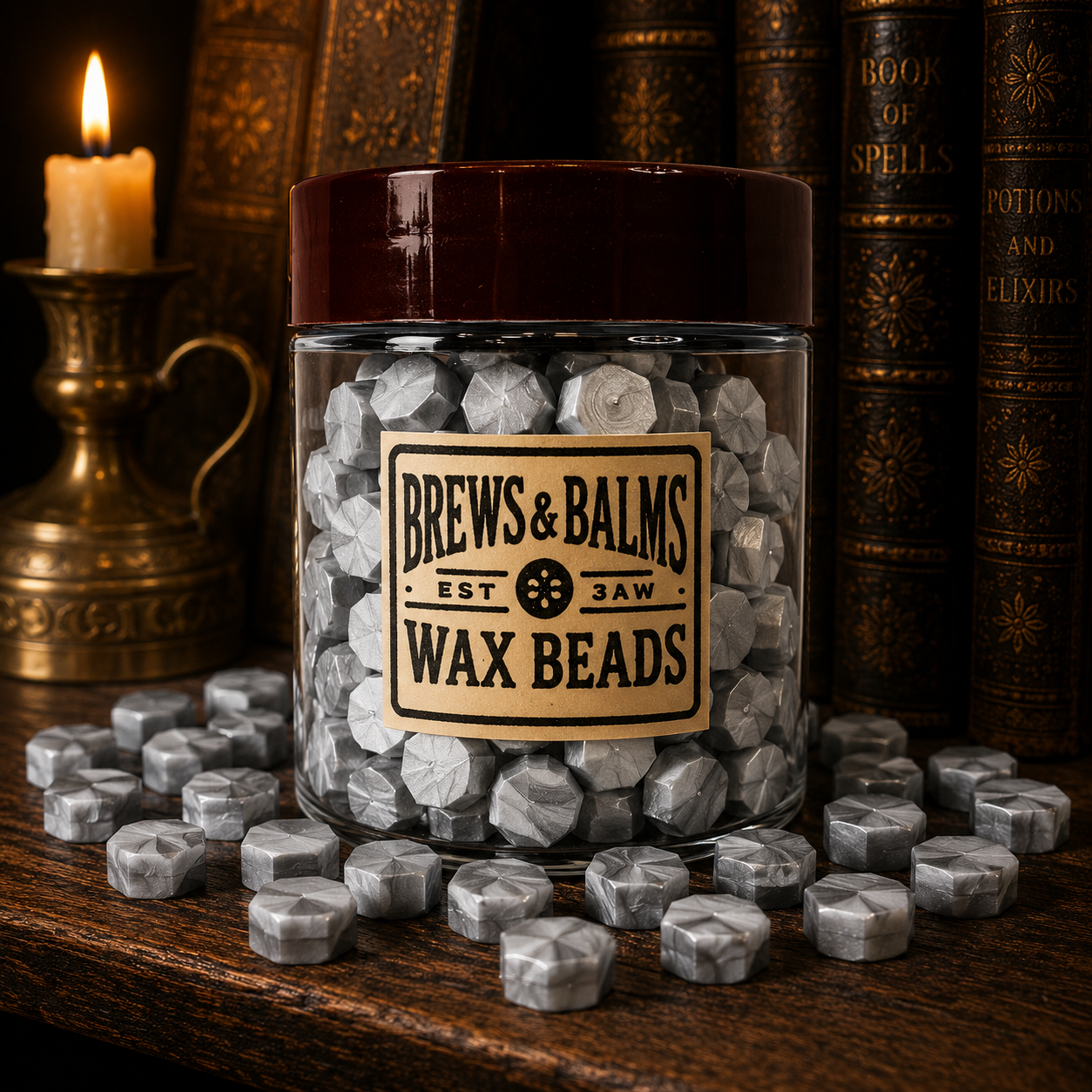 100 Count Wax Beads for Wax Sealing DIY Wax Seals - Various Colors - by Brews & Balms