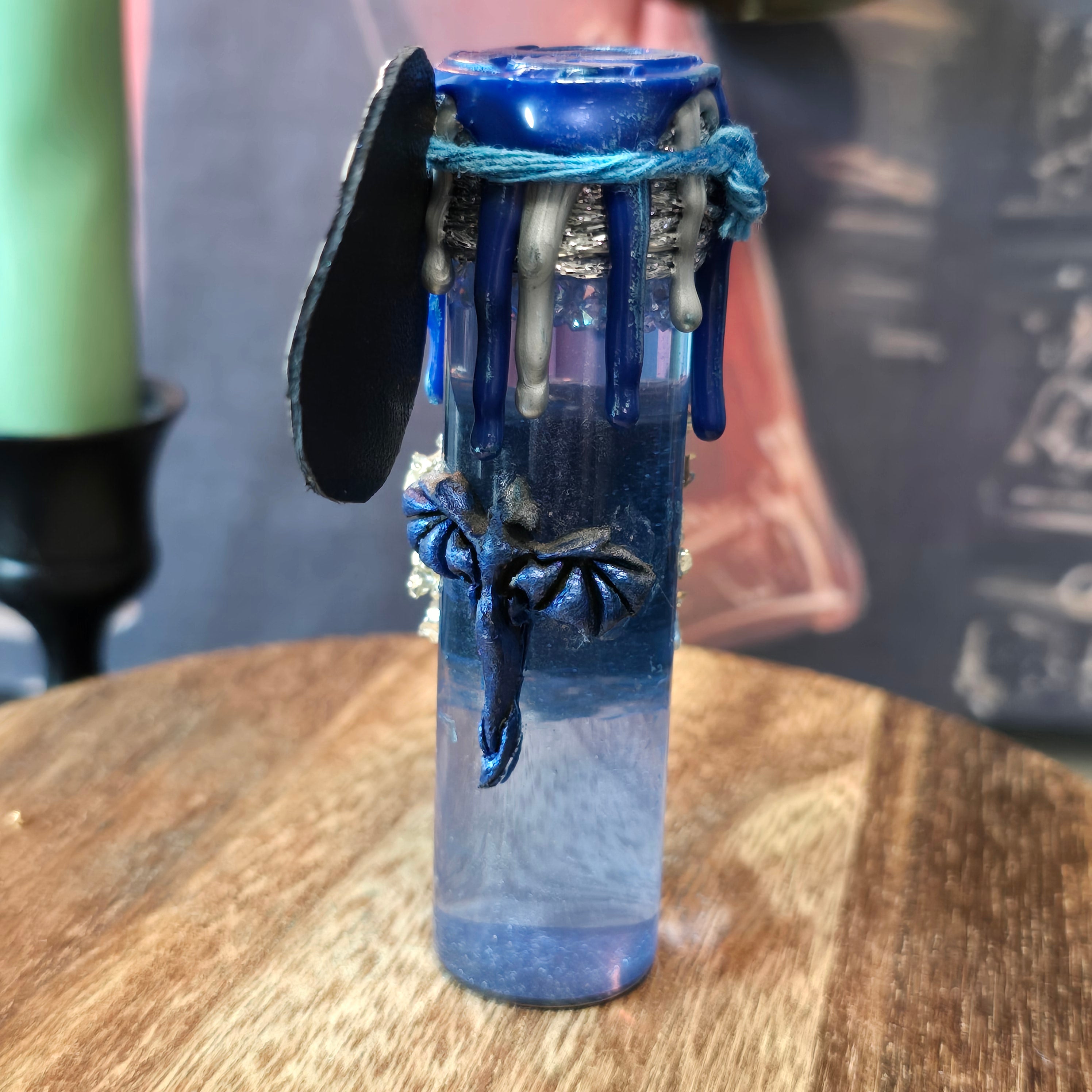 Handmade Dragon Frost Decorative Potion Bottle Prop | Dragoncore Fantasy Decor