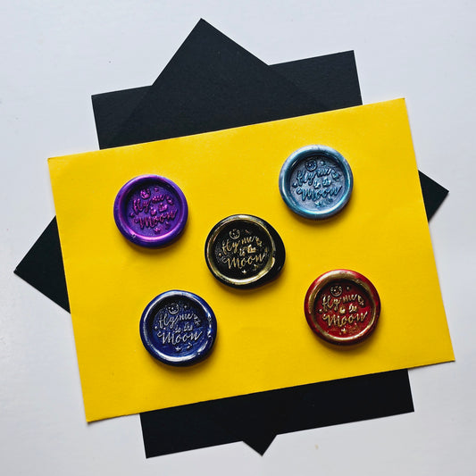 Fly Me to The Moon Wax Seals Multi Color Set of Five