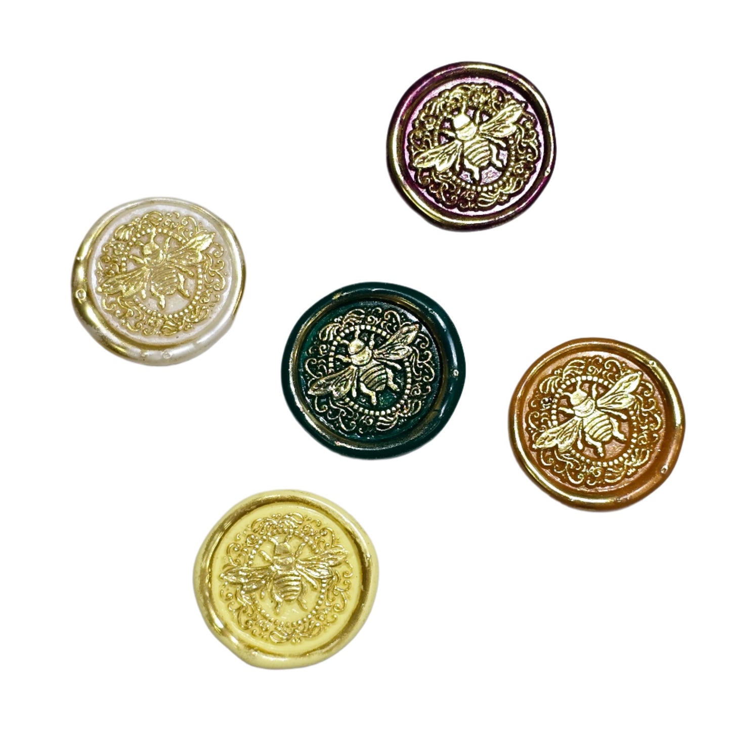 Bee Wax Seals Assorted Warm Colors Set of Five for Cards and Gifts!