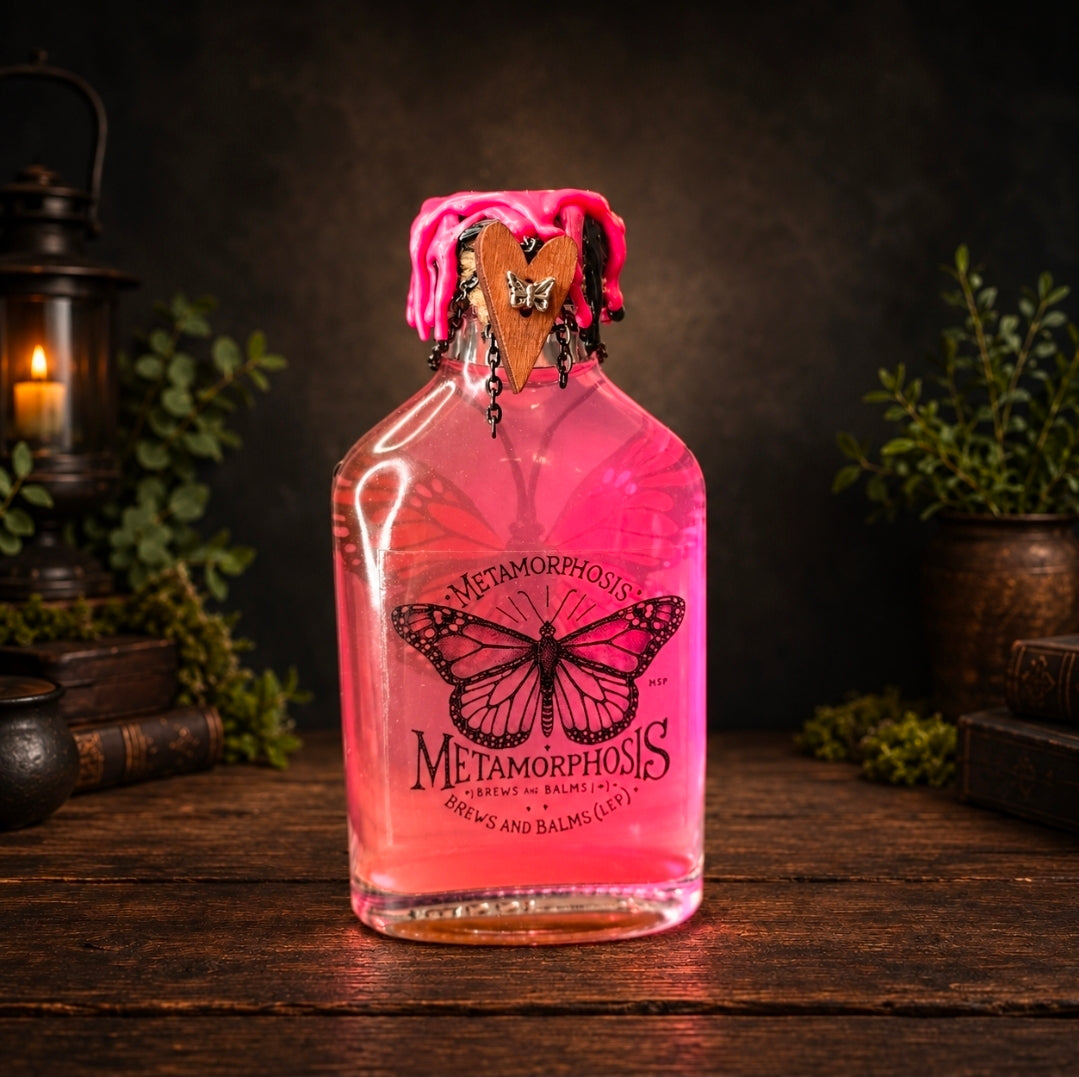 Handmade Metamorphosis Monarch Butterfly Potion Prop, Color Changing Liquid Decorative Bottle!