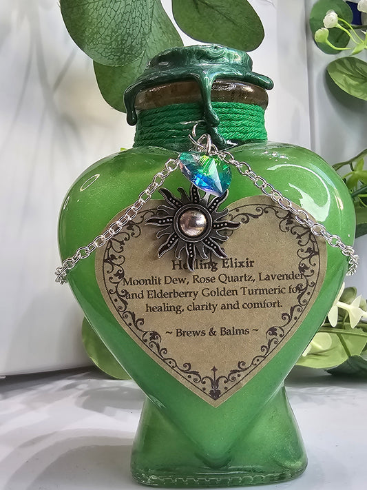 Decorative Green Healing Color Changing Bottle Style B