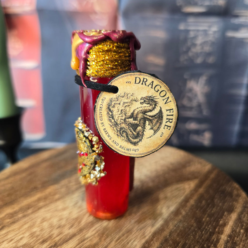 Handmade Dragon Fire Decorative Potion Prop | Dragon core Fantasy Decor